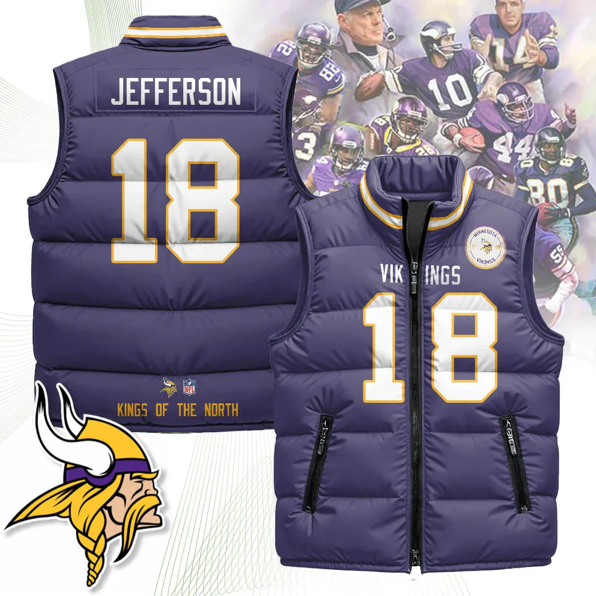 Minnesota Vikings Unisex Puffer Vest