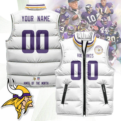 Custom Minnesota Vikings Unisex Puffer Vest