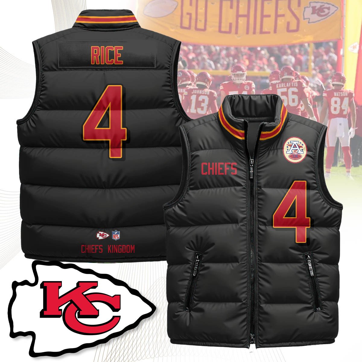 Kansas City Chiefs Unisex Puffer Vest