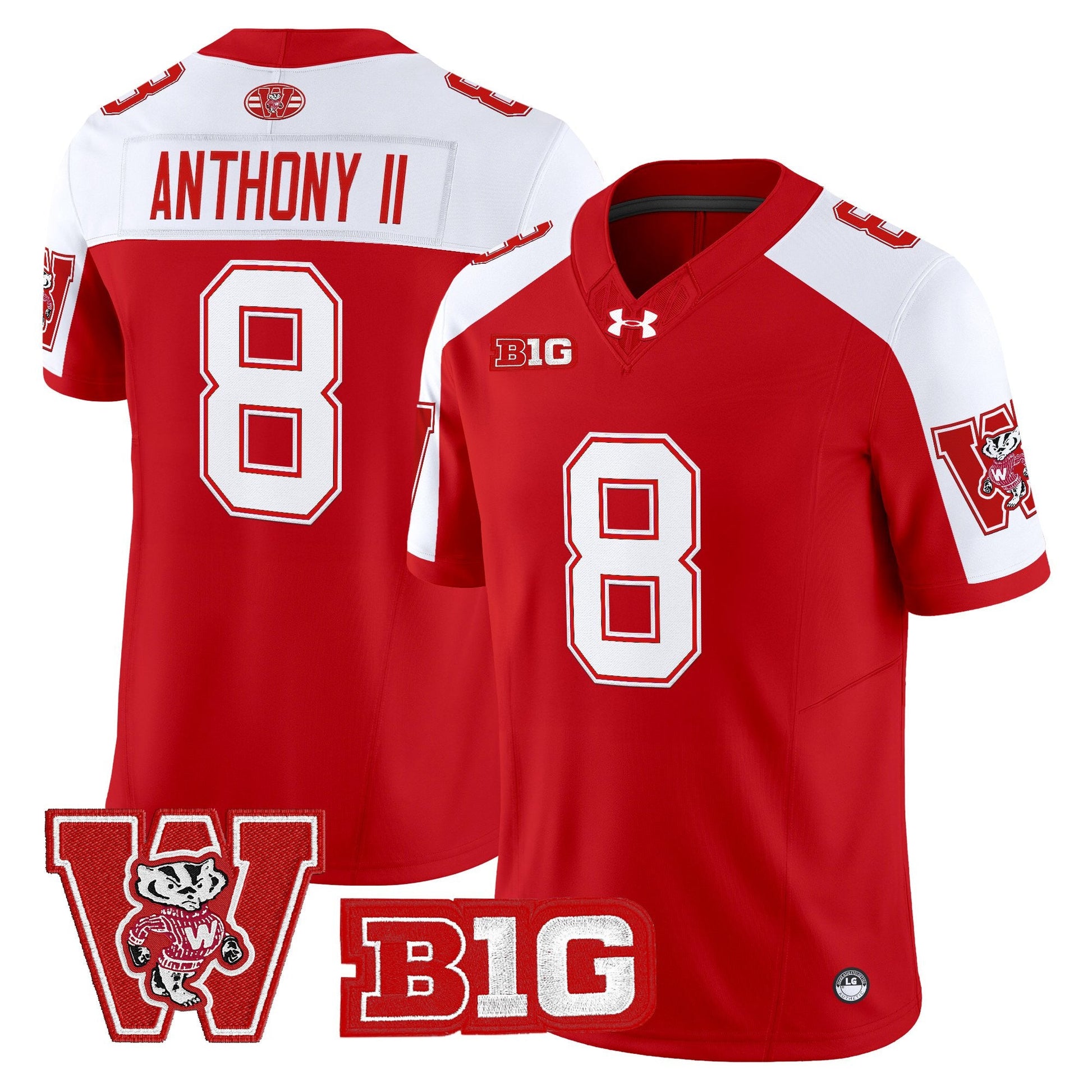 Men's Wisconsin Badgers Throwback Vapor Limited Jersey - All Stitched