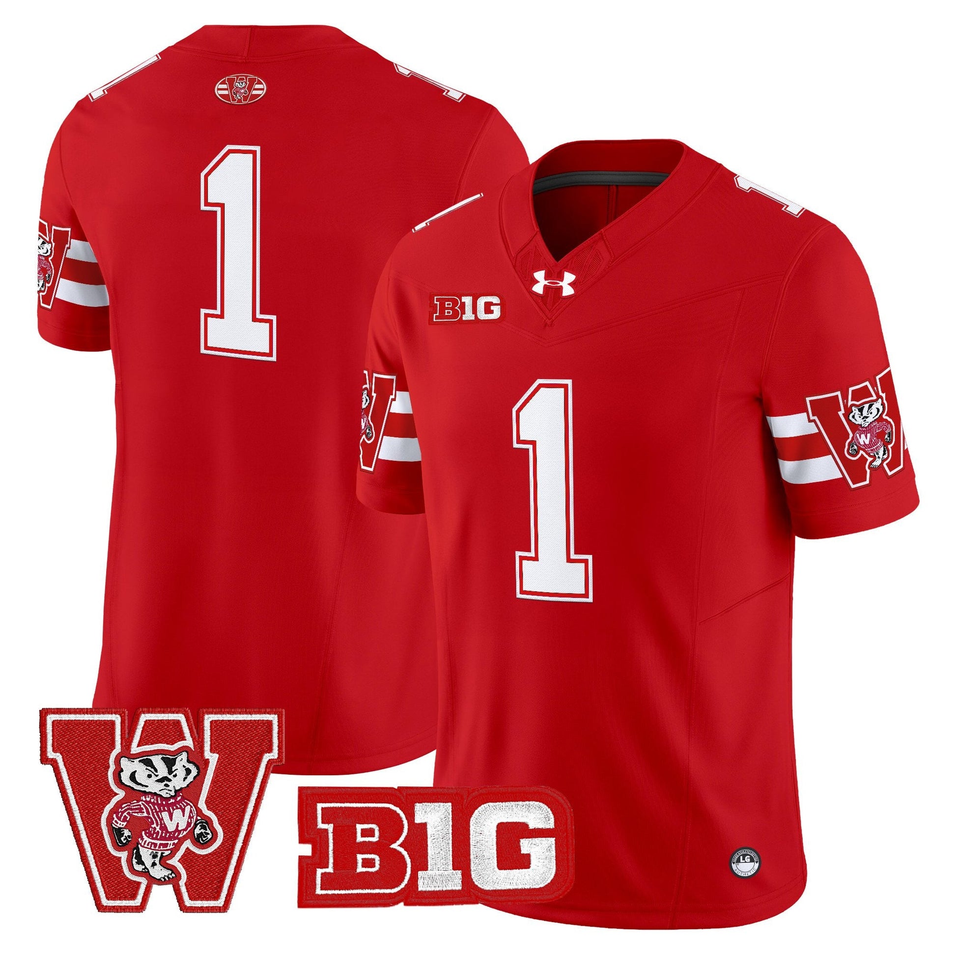Men's Wisconsin Badgers Throwback Vapor Limited Jersey - All Stitched