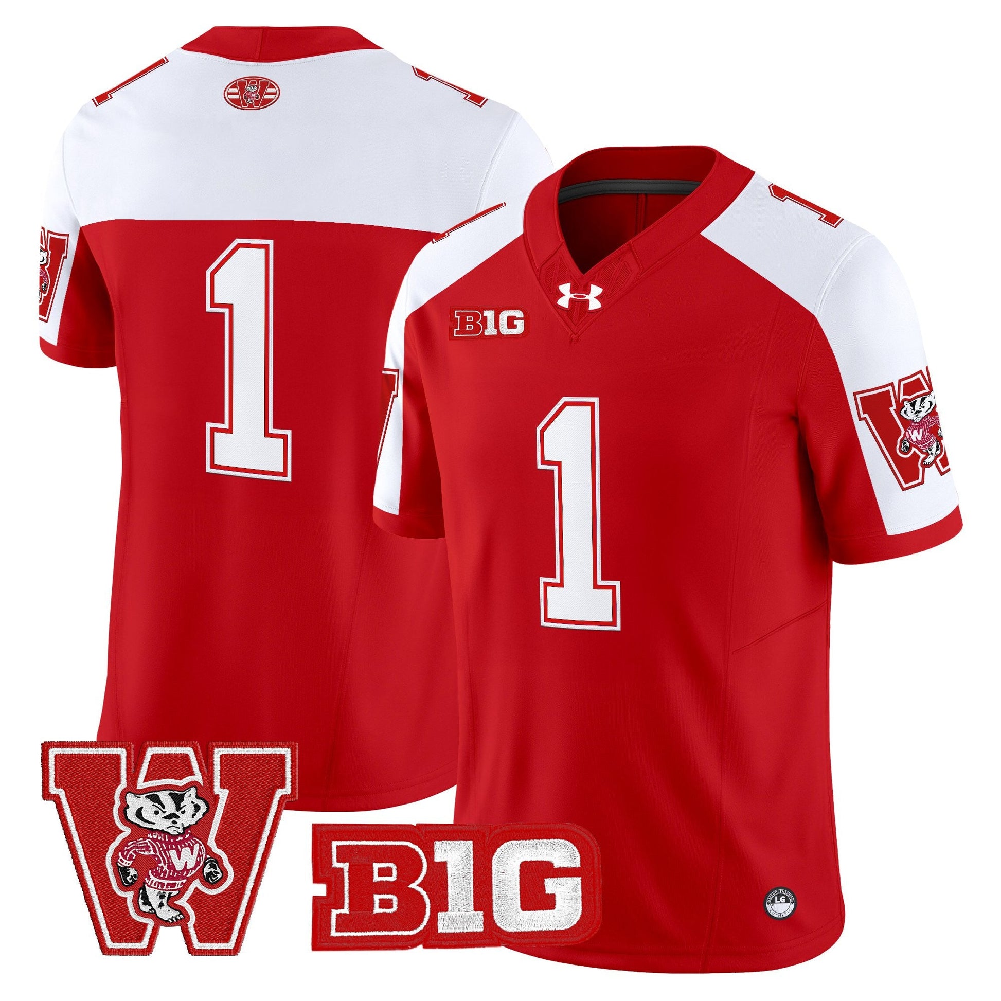 Men's Wisconsin Badgers Throwback Vapor Limited Jersey - All Stitched