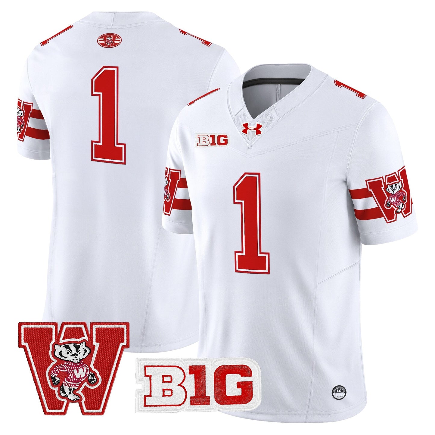 Men's Wisconsin Badgers Throwback Vapor Limited Jersey - All Stitched