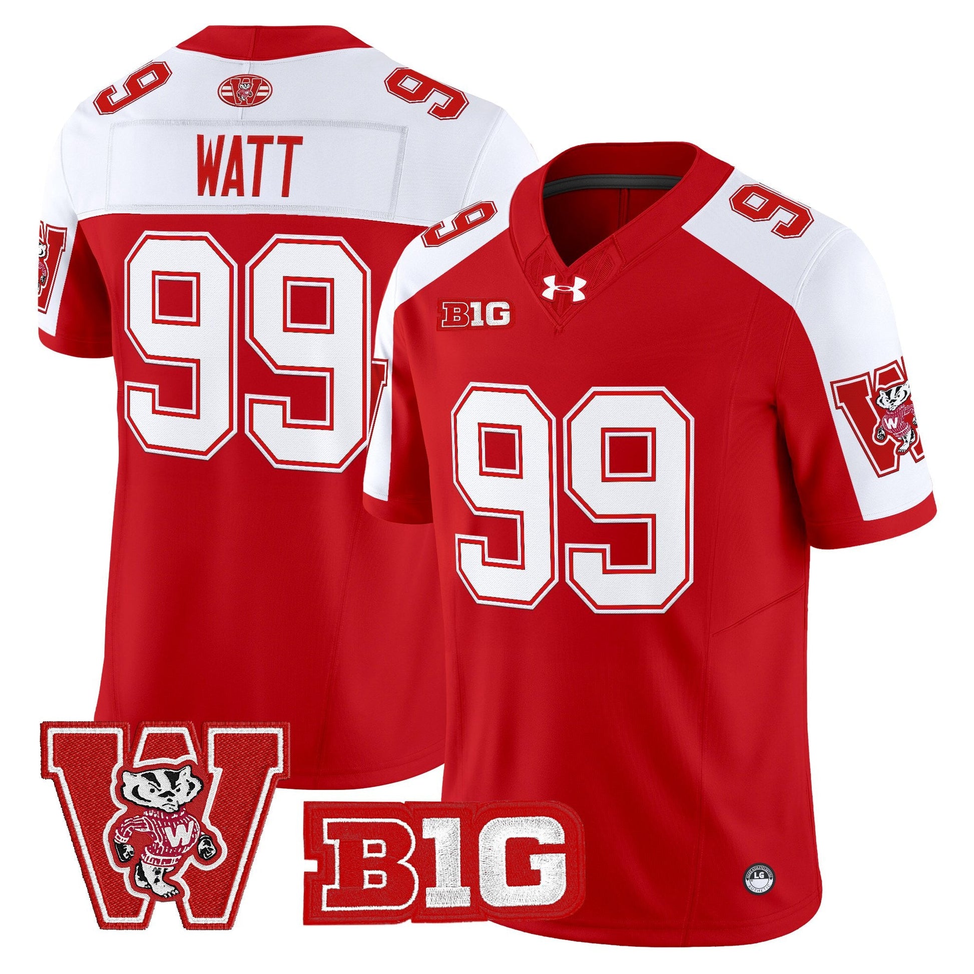 Men's Wisconsin Badgers Throwback Vapor Limited Jersey - All Stitched
