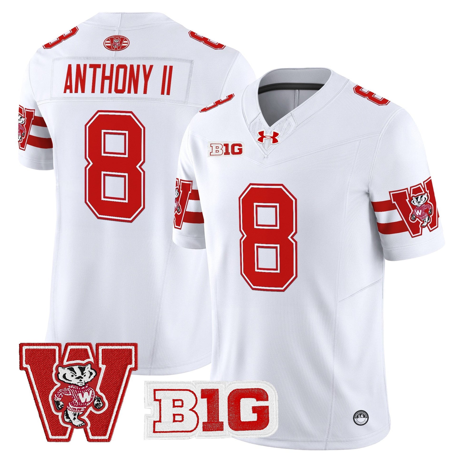 Men's Wisconsin Badgers Throwback Vapor Limited Jersey - All Stitched