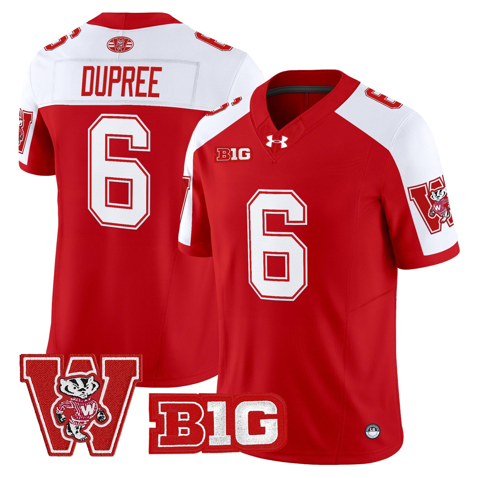 Men's Wisconsin Badgers Throwback Vapor Limited Jersey - All Stitched