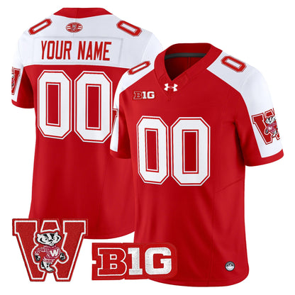 Wisconsin Badgers Throwback Vapor Limited Custom Jersey - All Stitched