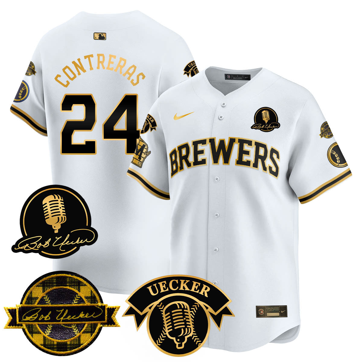 Milwaukee Brewers 2025 Limited Jersey - Bob Uecker Patch - All Stitched