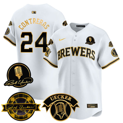 Milwaukee Brewers 2025 Limited Jersey - Bob Uecker Patch - All Stitched