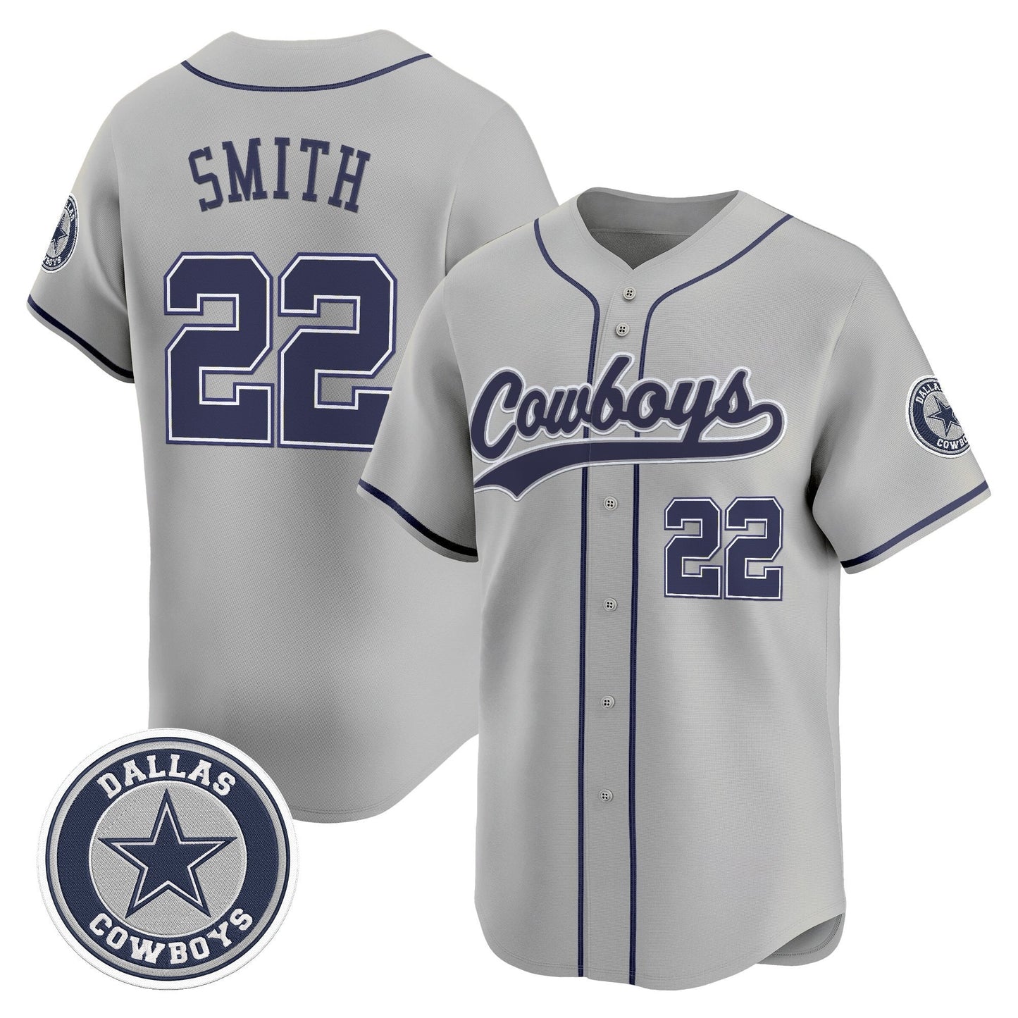 Men's Dallas Cowboys Vapor Baseball Jersey - All Stitched