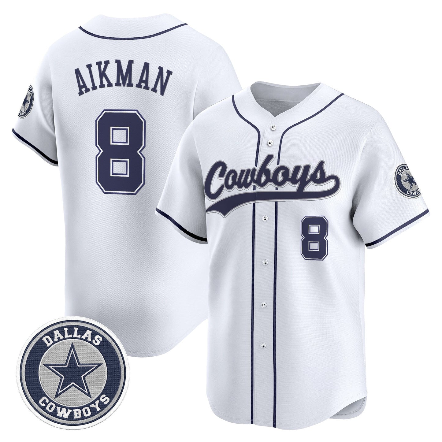 Men's Dallas Cowboys Vapor Baseball Jersey - All Stitched