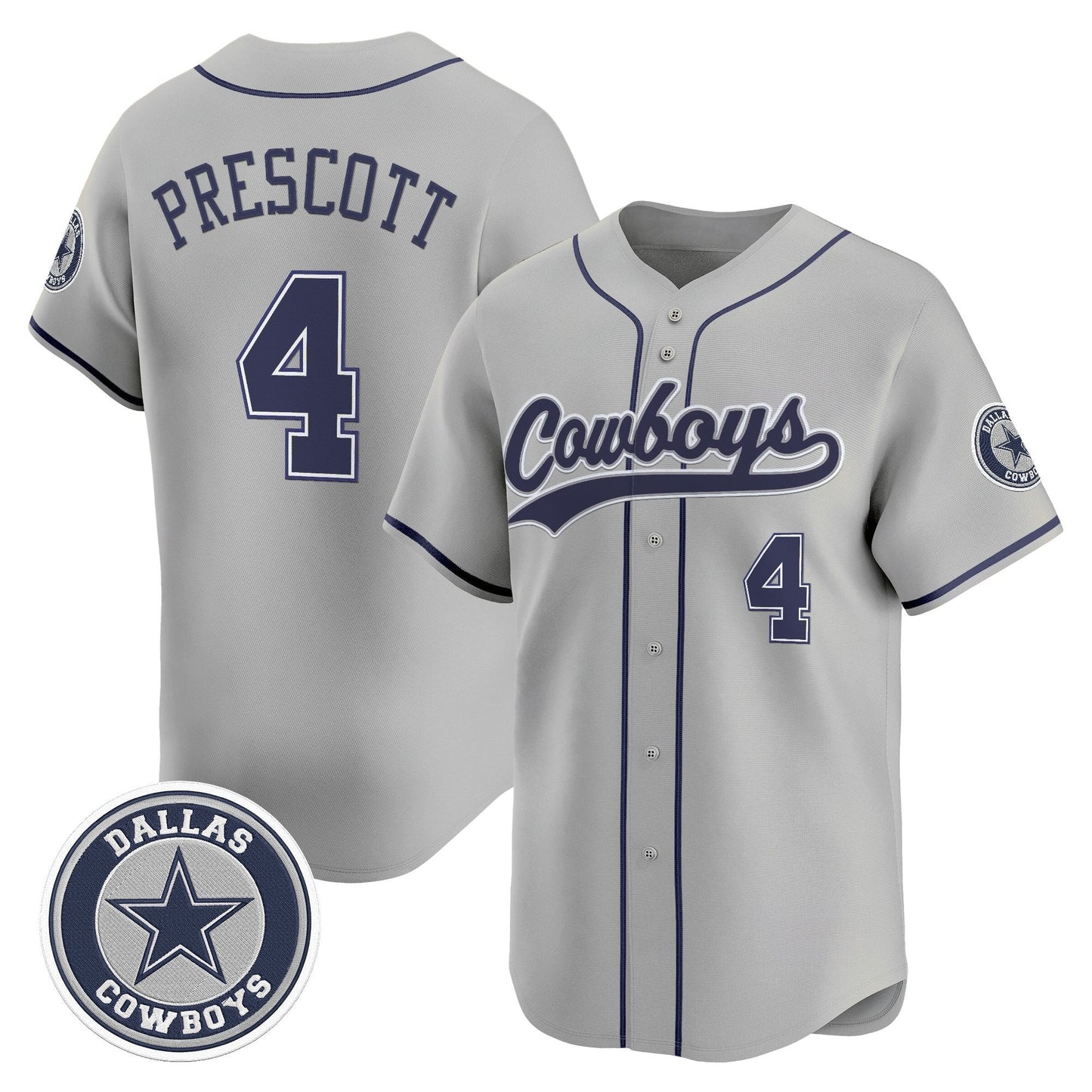 Men's Dallas Cowboys Vapor Baseball Jersey - All Stitched