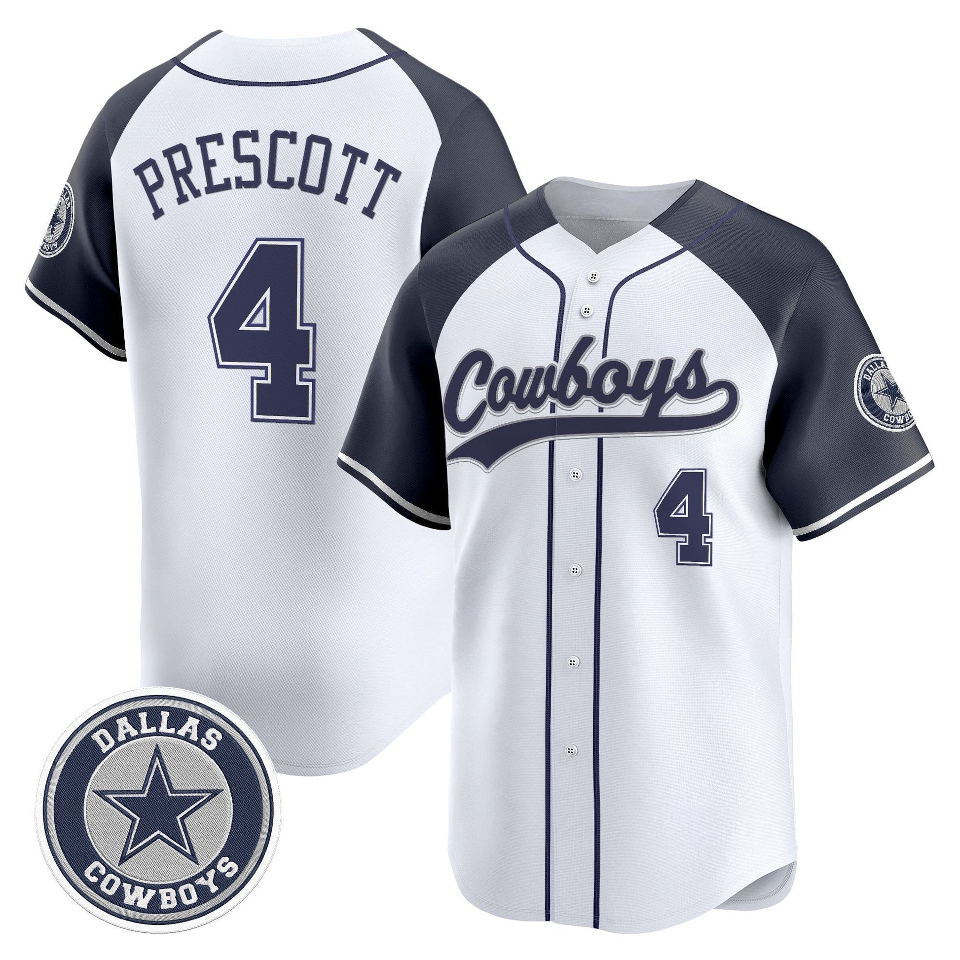 Men's Dallas Cowboys Vapor Baseball Jersey - All Stitched