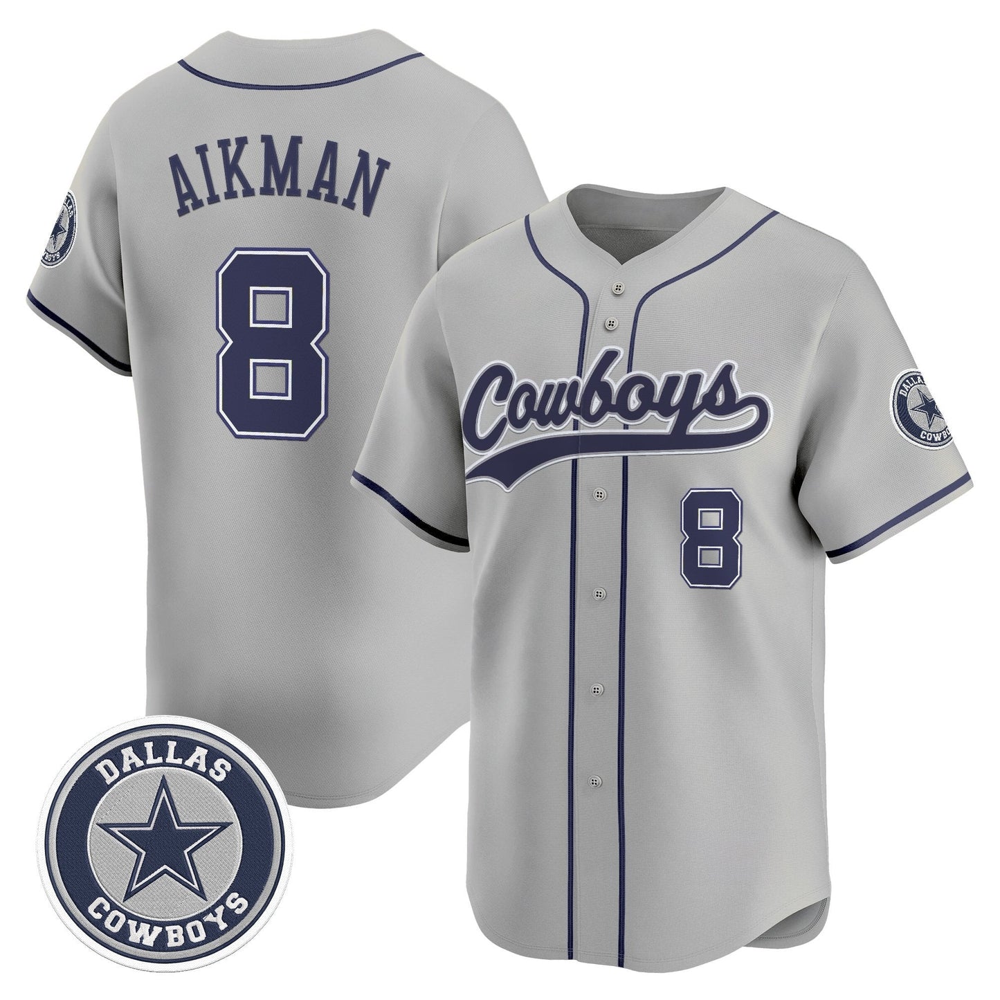 Men's Dallas Cowboys Vapor Baseball Jersey - All Stitched