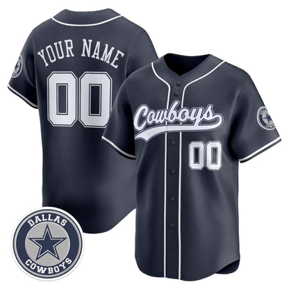 Dallas Cowboys Vapor Baseball Custom Jersey - All Stitched