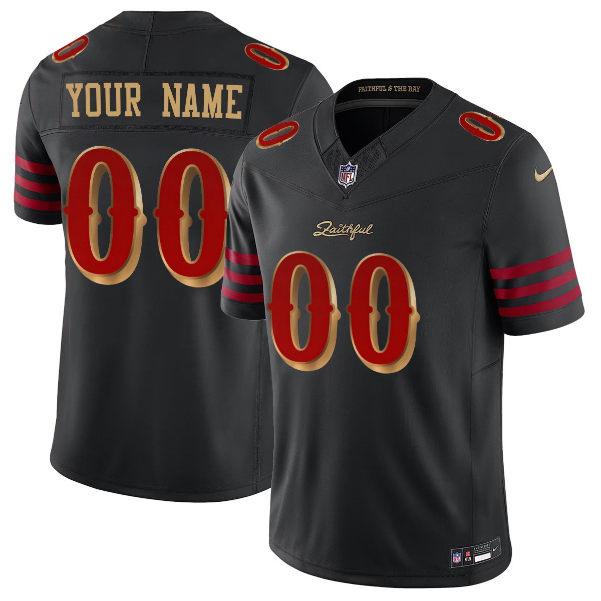 Custom Copy of San Francisco 49ers Vapor F.U.S.E. Limited Rivalry Series Jersey - All Stitched