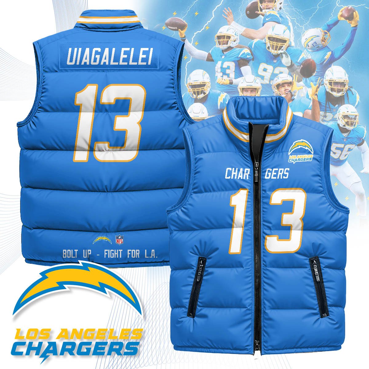 Los Angeles Chargers Unisex Puffer Vest