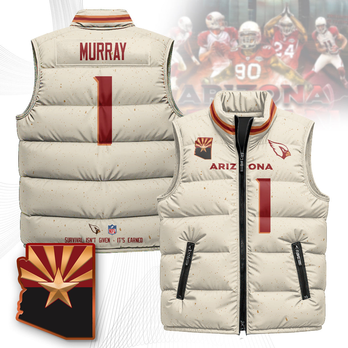 Arizona Cardinals Rivalry Series Puffer Vest