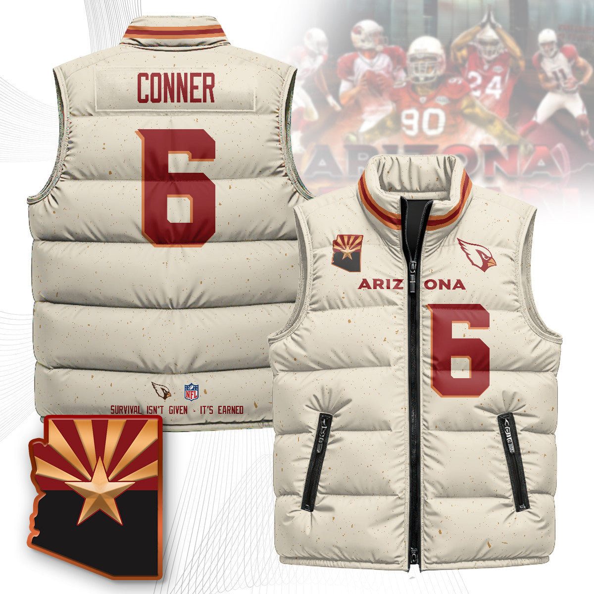 Arizona Cardinals Rivalry Series Puffer Vest