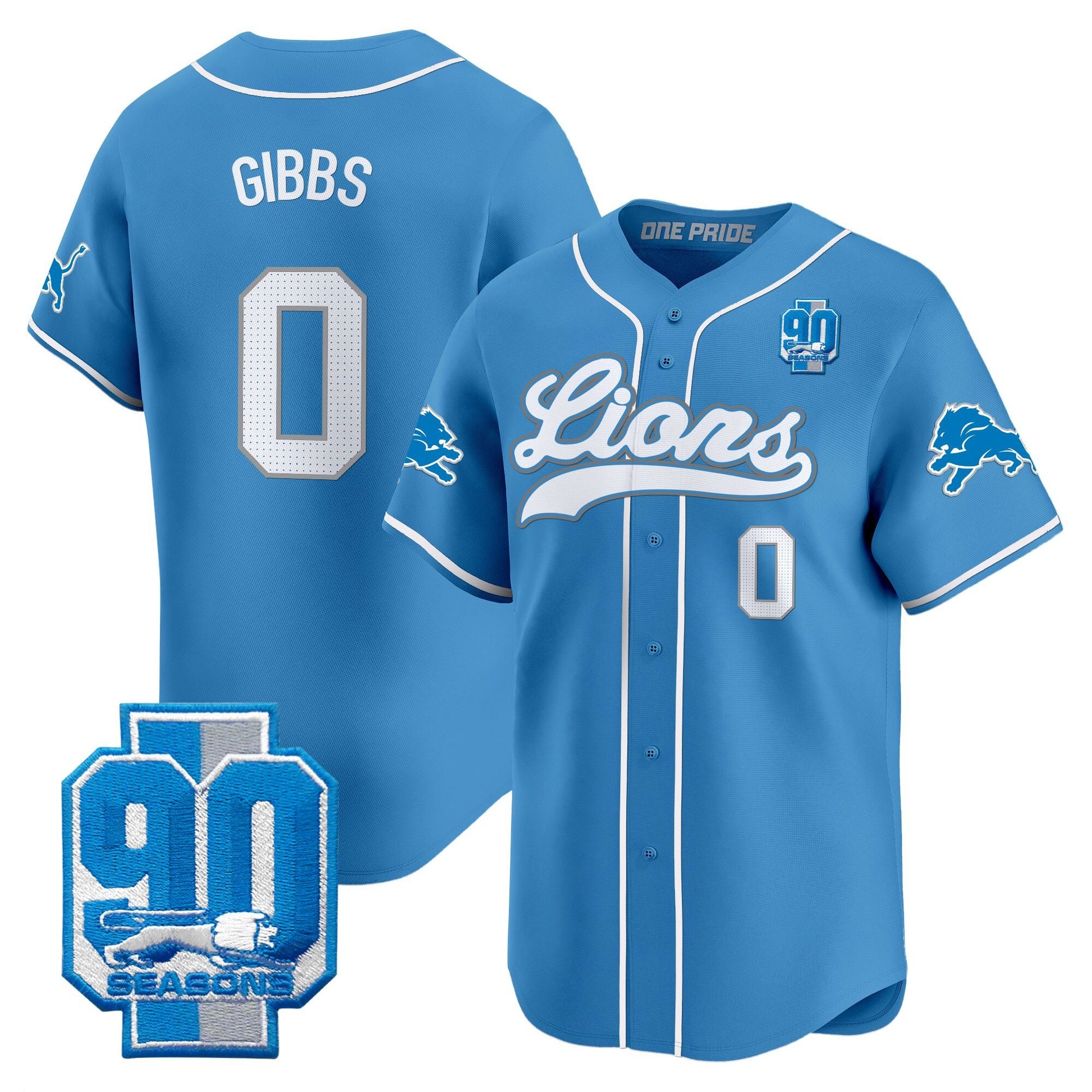 Men's Detroit Lions 2025 Vapor Baseball Jersey - All Stitched