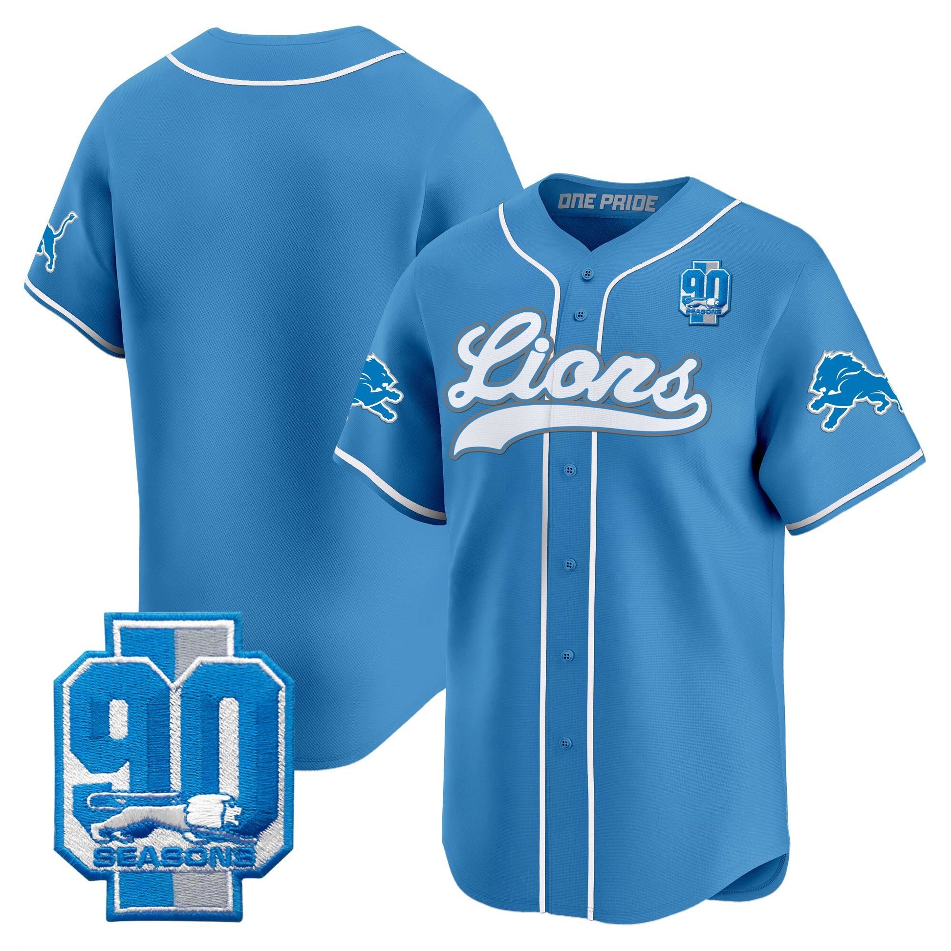 Men's Detroit Lions 2025 Vapor Baseball Jersey - All Stitched