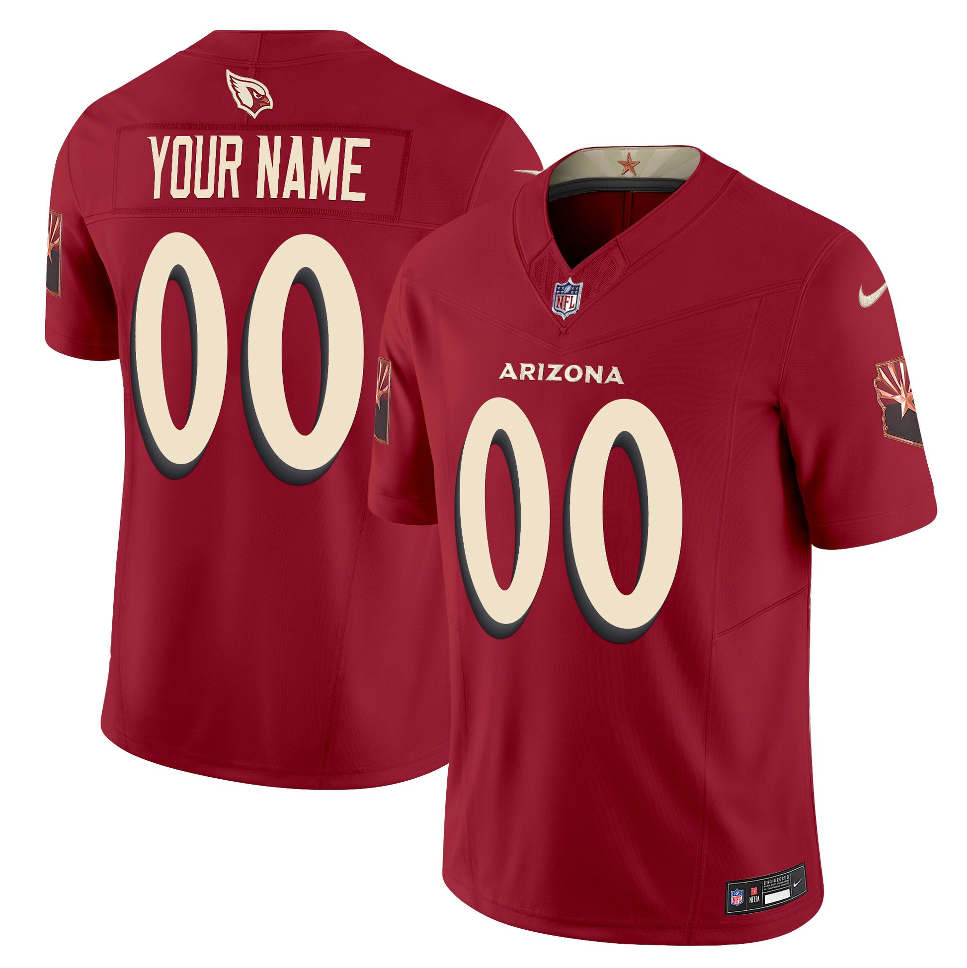 Arizona Cardinals 2025 "Rivalries" Vapor Limited Custom Jersey - All Stitched