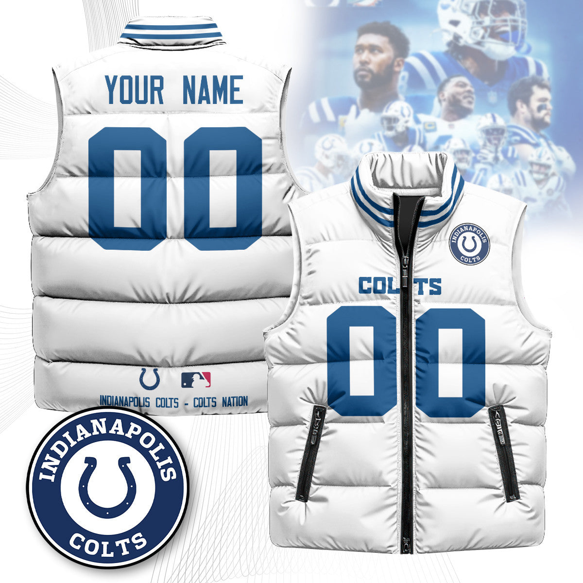 Indianapolis Colts Unisex Puffer Vest