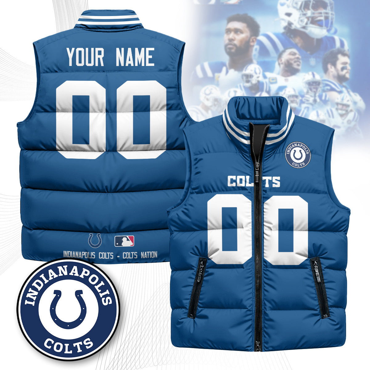 Indianapolis Colts Unisex Puffer Vest