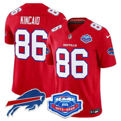 Men's Buffalo Bills 2025 "Rivalries" Vapor Limited Jersey - Farewell Season Patch - All Stitched