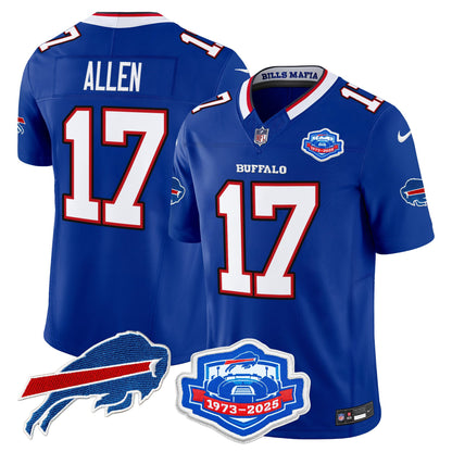 Men's Buffalo Bills 2025 "Rivalries" Vapor Limited Jersey - Farewell Season Patch - All Stitched