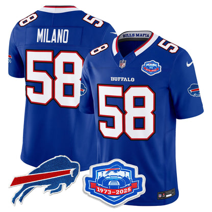 Men's Buffalo Bills 2025 "Rivalries" Vapor Limited Jersey - Farewell Season Patch - All Stitched
