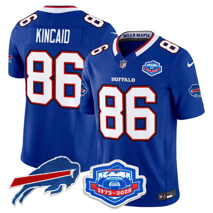 Men's Buffalo Bills 2025 "Rivalries" Vapor Limited Jersey - Farewell Season Patch - All Stitched