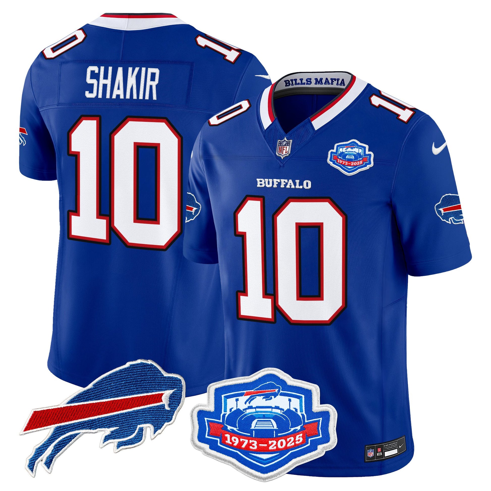 Men's Buffalo Bills 2025 "Rivalries" Vapor Limited Jersey - Farewell Season Patch - All Stitched