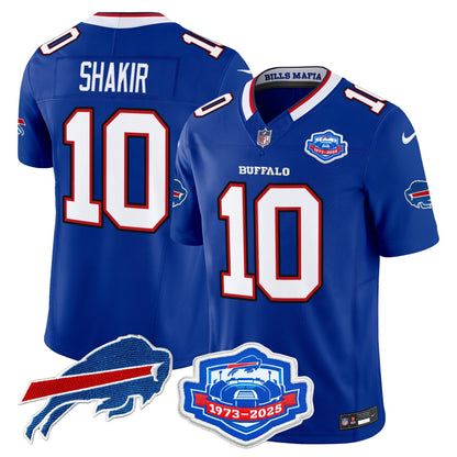 Men's Buffalo Bills 2025 "Rivalries" Vapor Limited Jersey - Farewell Season Patch - All Stitched