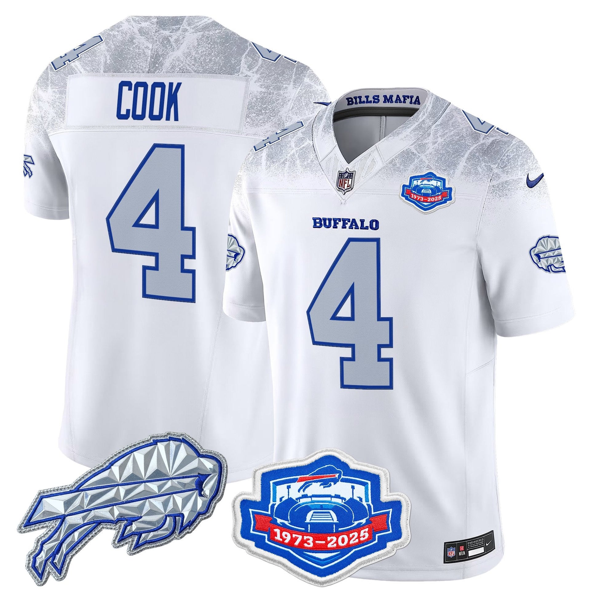 Men's Buffalo Bills 2025 "Rivalries" Vapor Limited Jersey - Farewell Season Patch - All Stitched