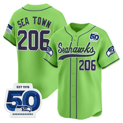 Men's Seattle Seahawks 50th Anniversary Vapor Baseball Jersey - All Stitched