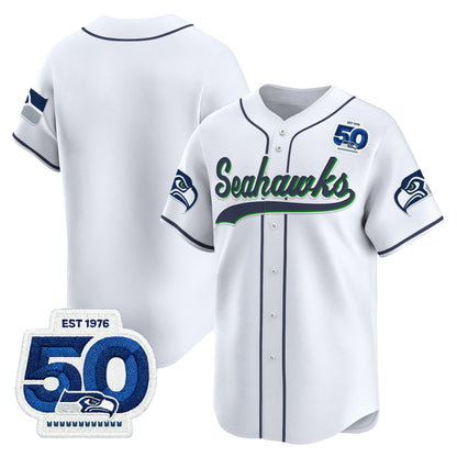 Men's Seattle Seahawks 50th Anniversary Vapor Baseball Jersey - All Stitched