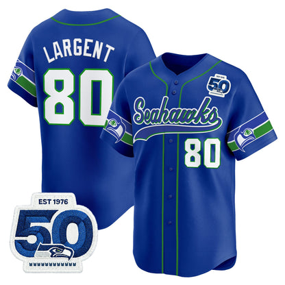 Men's Seattle Seahawks 50th Anniversary Vapor Baseball Jersey - All Stitched