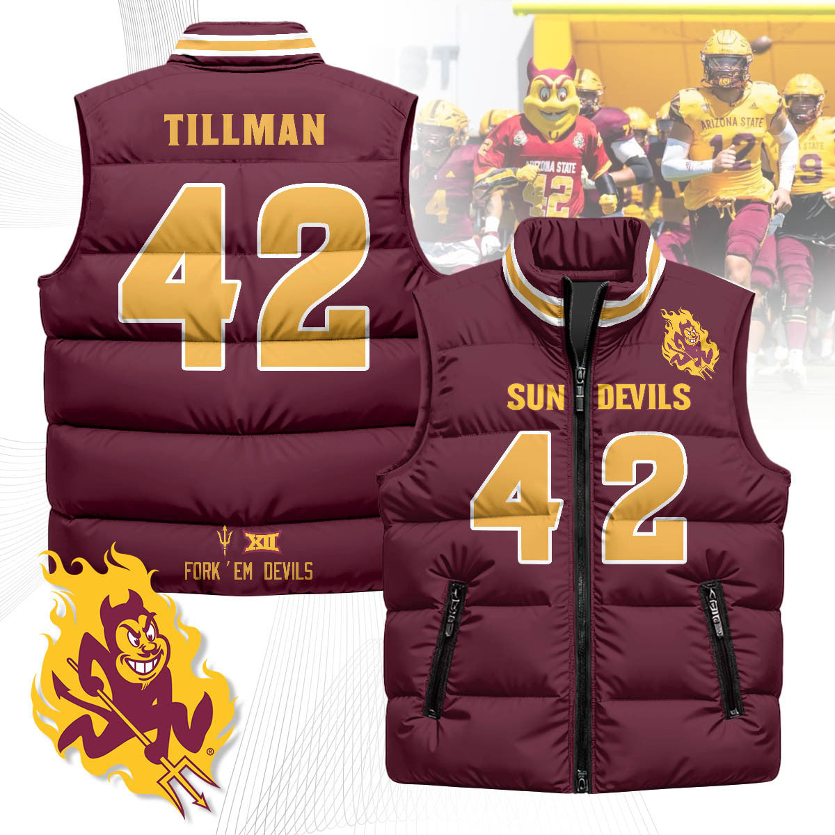 Arizona State Sun Devils Unisex Puffer Vest