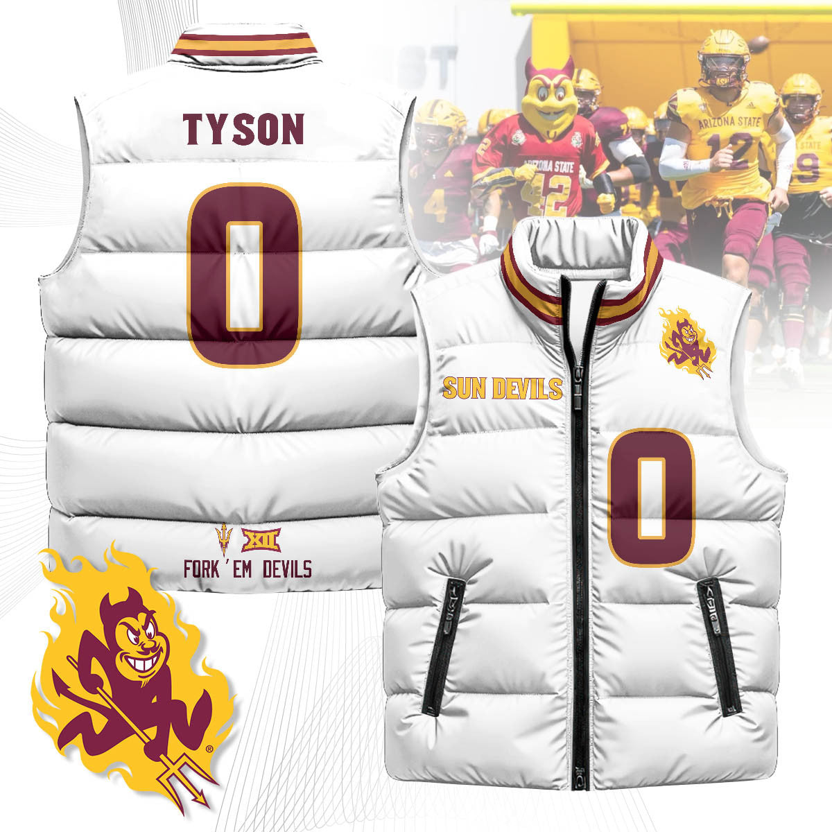 Arizona State Sun Devils Unisex Puffer Vest