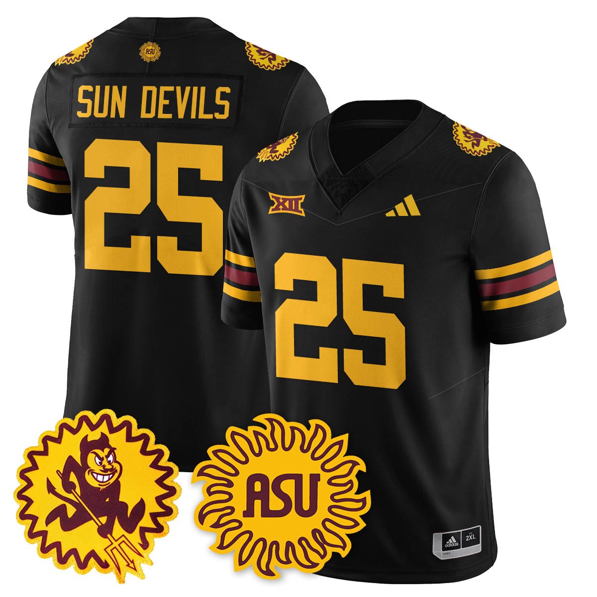 Men's Arizona State Sun Devils 1975 Throwback Uniform - All Stitched