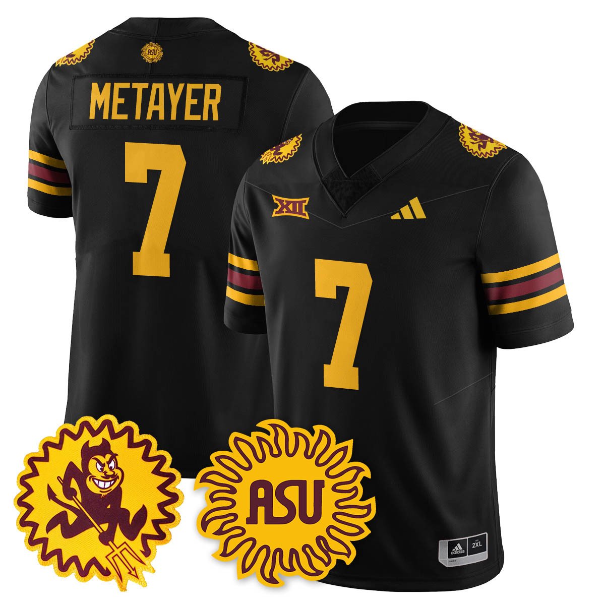 Men's Arizona State Sun Devils 1975 Throwback Uniform - All Stitched