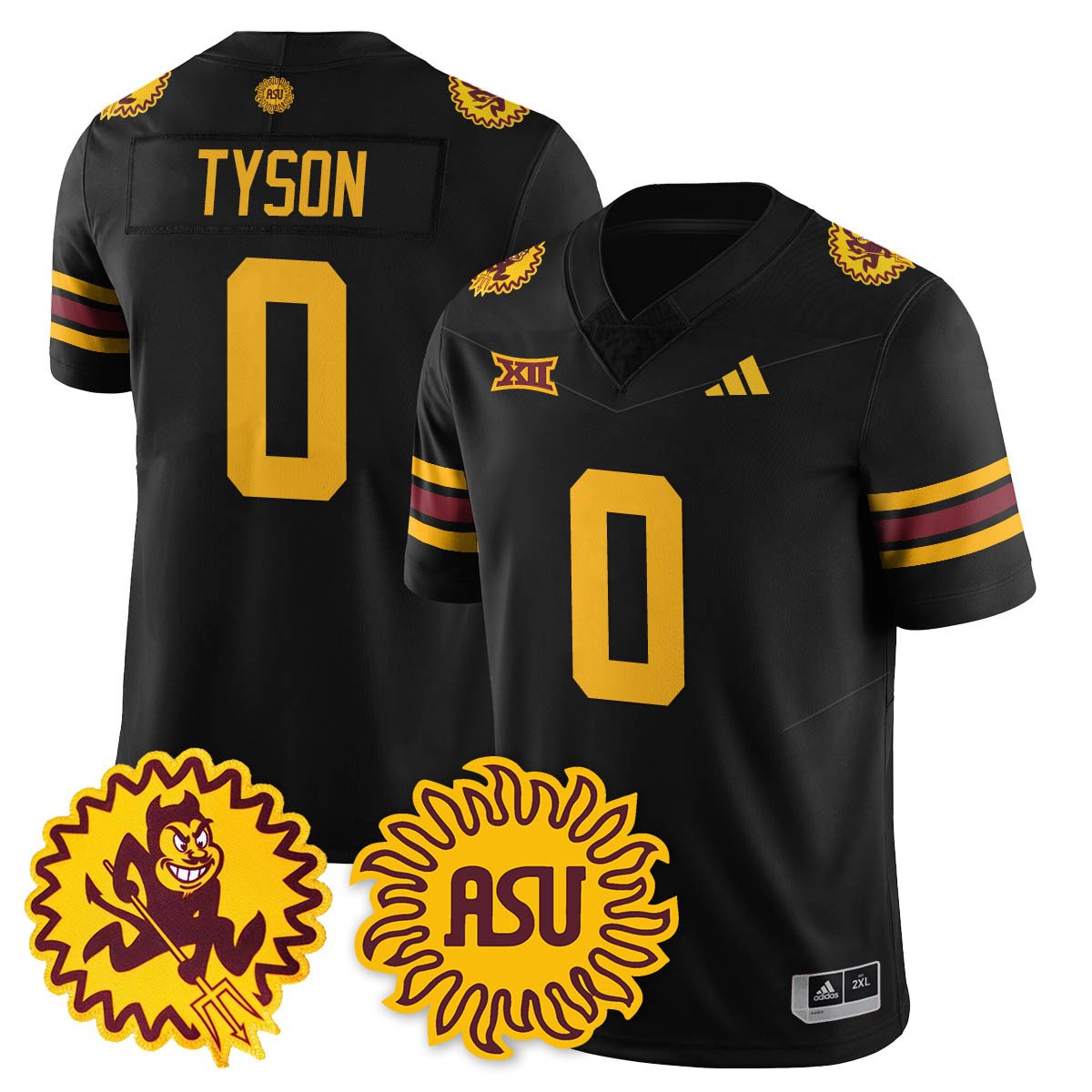 Men's Arizona State Sun Devils 1975 Throwback Uniform - All Stitched