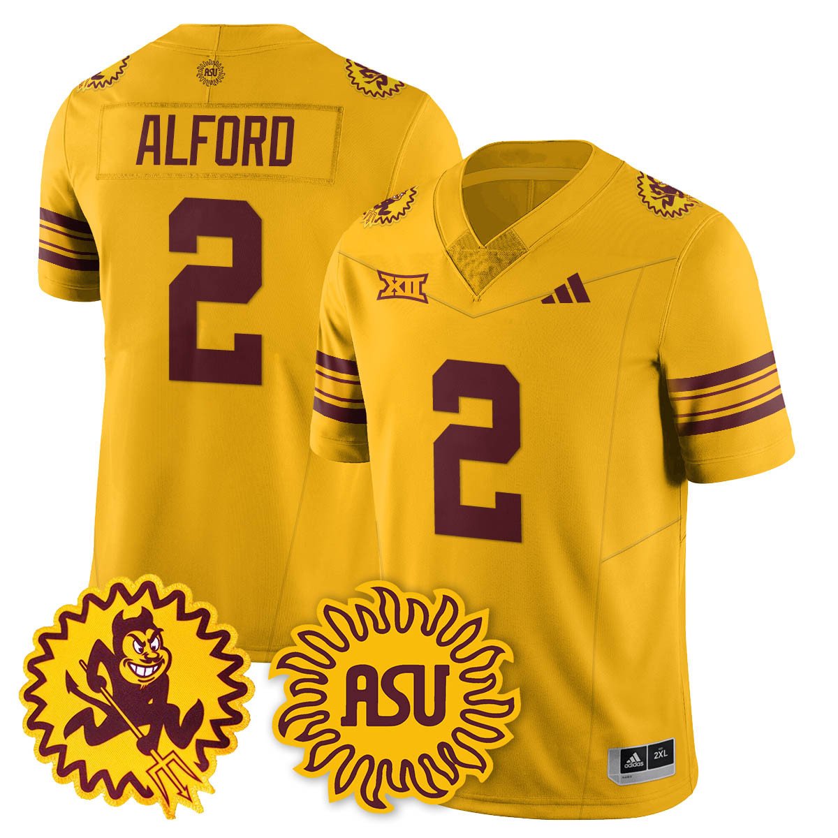 Men's Arizona State Sun Devils 1975 Throwback Uniform - All Stitched