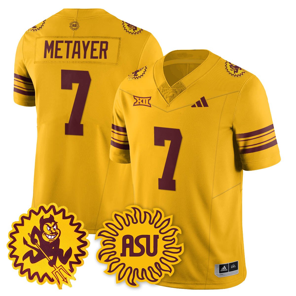 Men's Arizona State Sun Devils 1975 Throwback Uniform - All Stitched