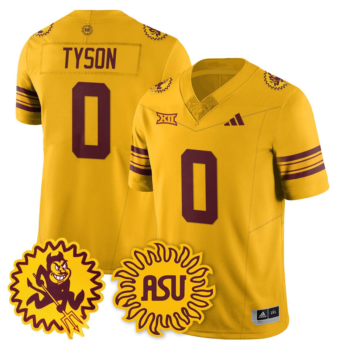 Men's Arizona State Sun Devils 1975 Throwback Uniform - All Stitched
