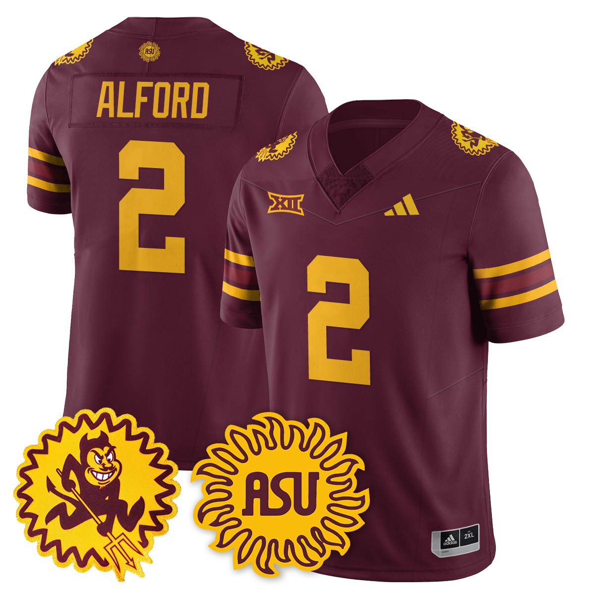 Men's Arizona State Sun Devils 1975 Throwback Uniform - All Stitched