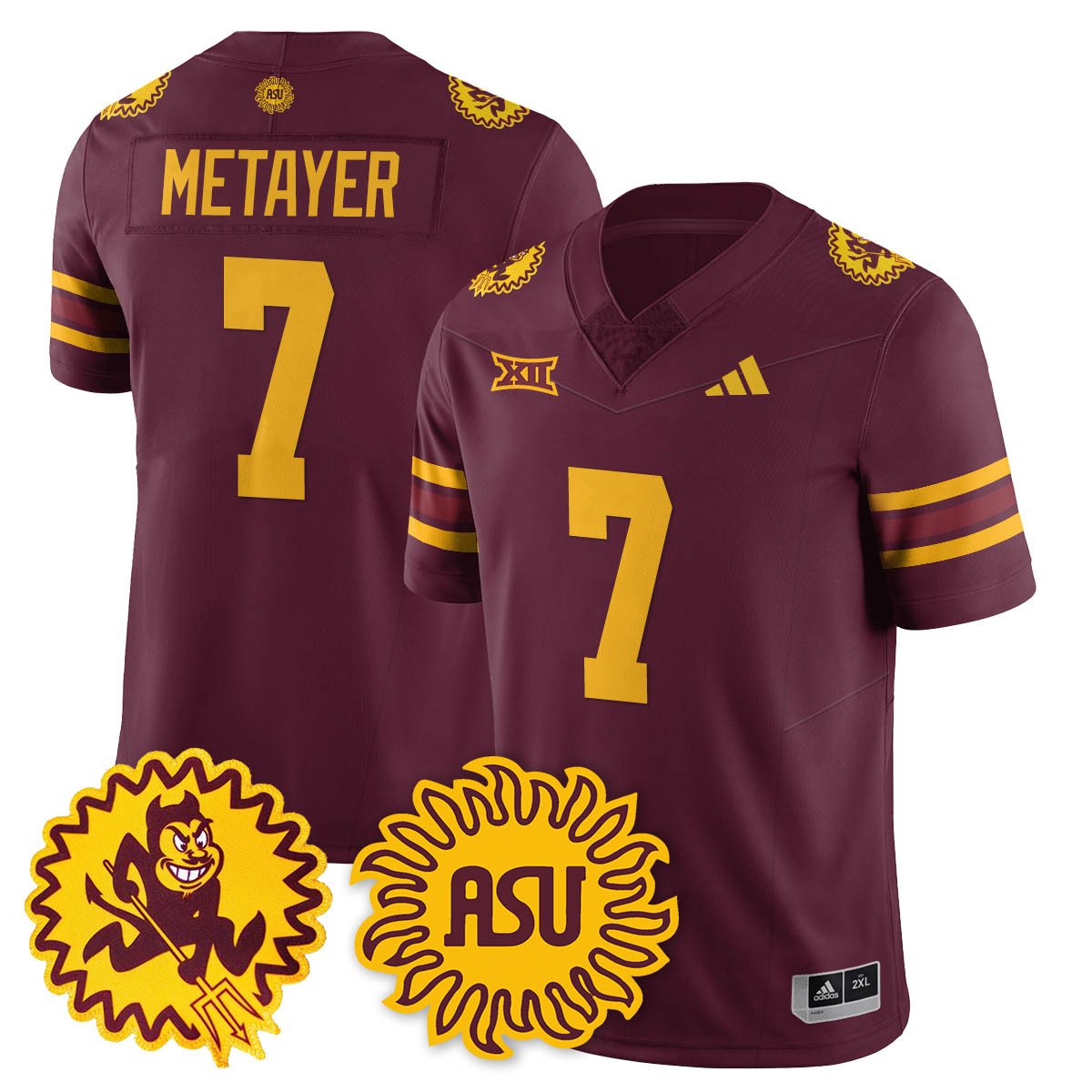 Men's Arizona State Sun Devils 1975 Throwback Uniform - All Stitched