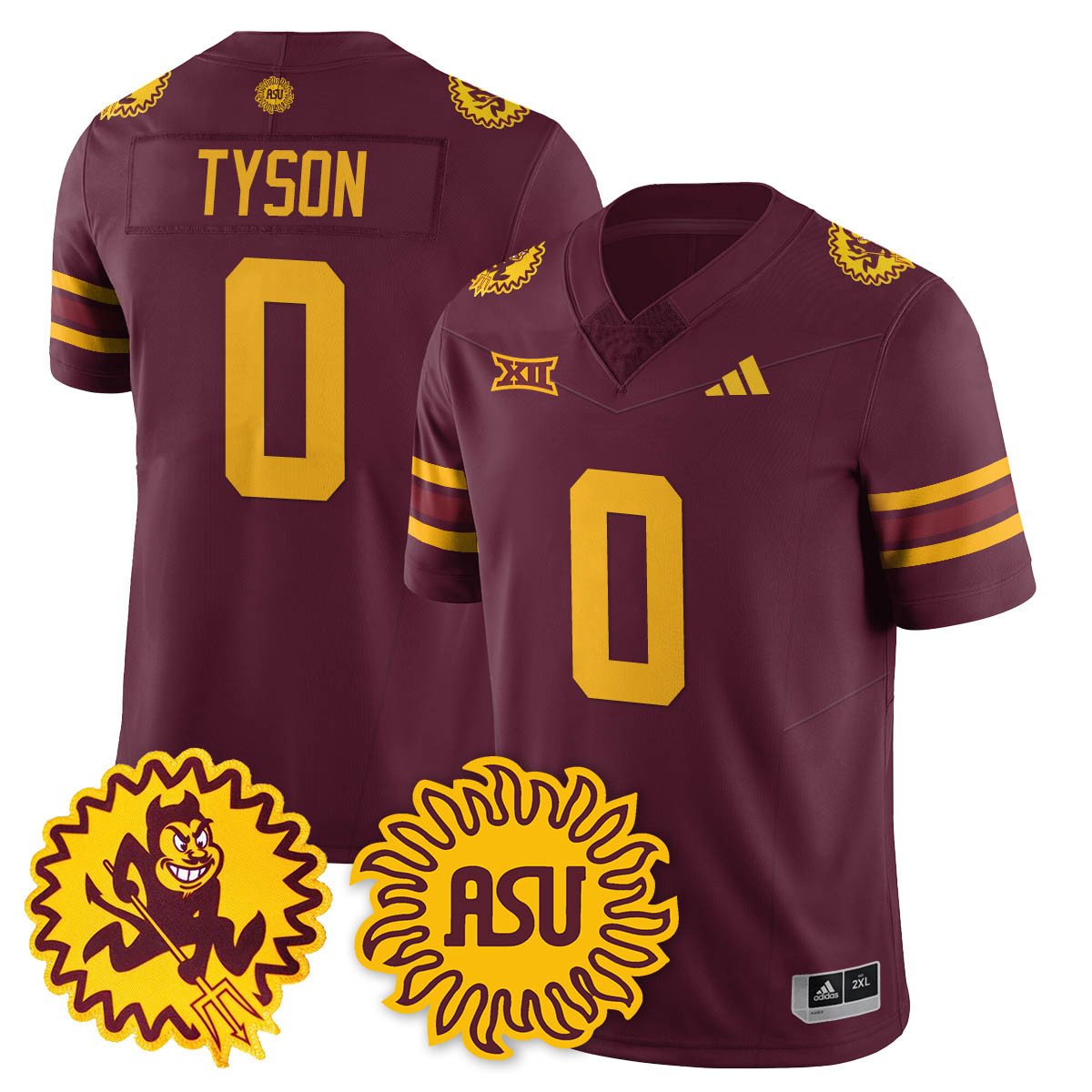 Men's Arizona State Sun Devils 1975 Throwback Uniform - All Stitched