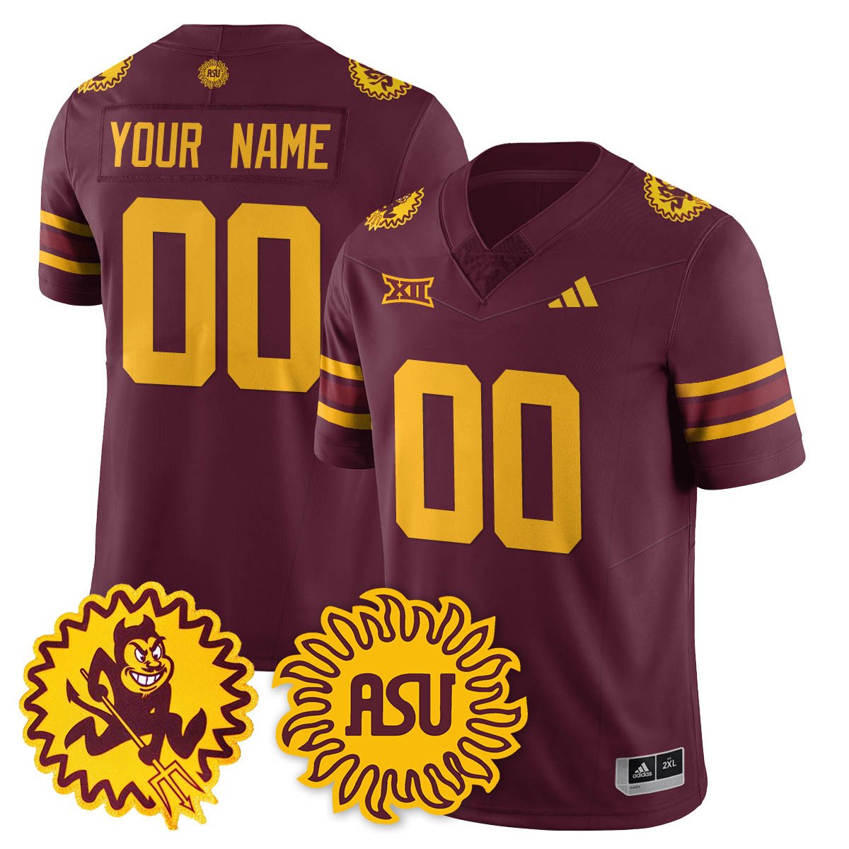 Men's Arizona State Sun Devils 1975 Throwback Uniform - All Stitched